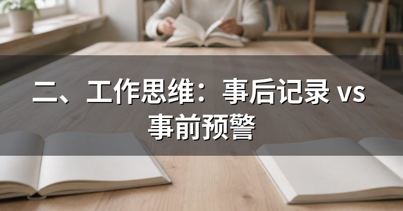 二、工作思维:事后记录 vs 事前预警
