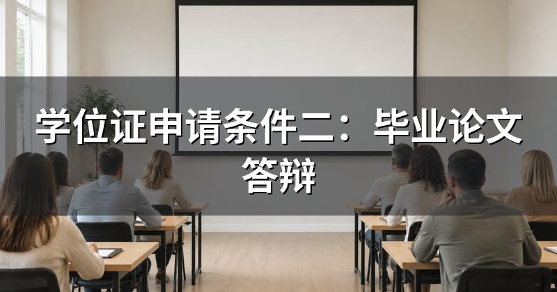 学位证申请条件二:毕业论文答辩