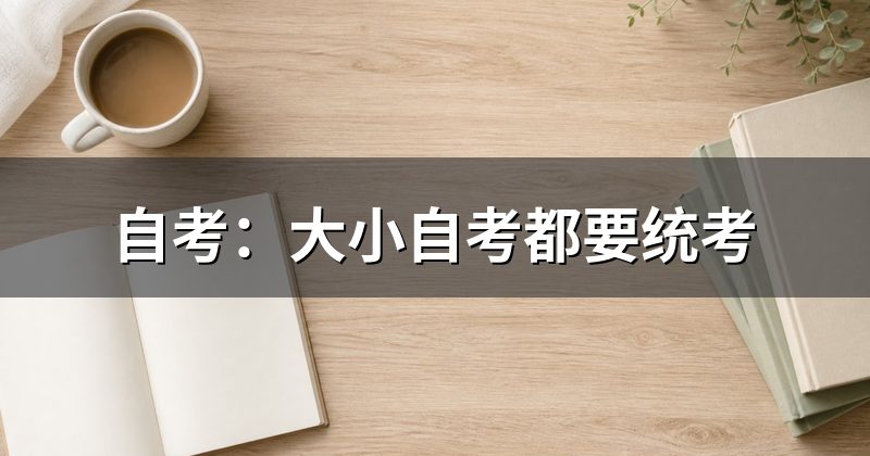 自考:大小自考都要统考