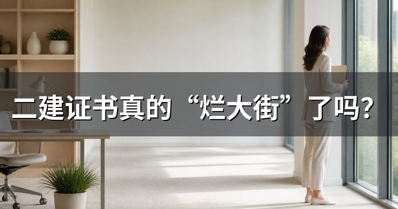 二建证书真的“烂大街”了吗?