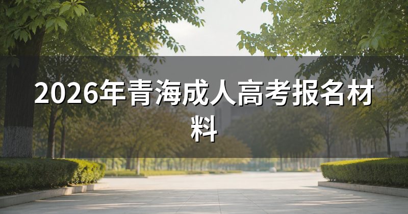 2026年青海成人高考报名材料