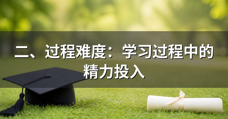 二、过程难度：学习过程中的精力投入