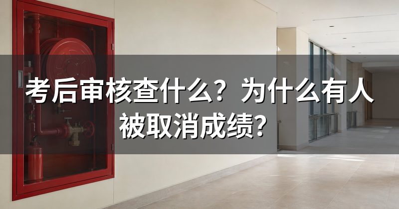 考后审核查什么?为什么有人被取消成绩?