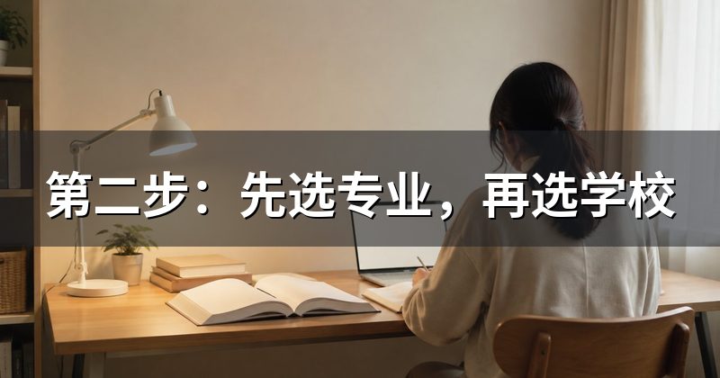 第二步:先选专业,再选学校