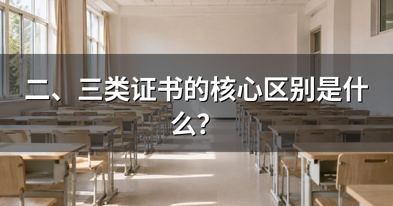 二、三类证书的核心区别是什么？