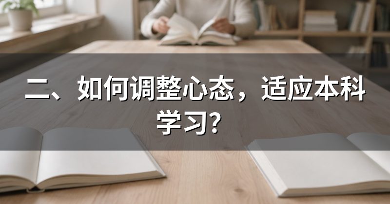 二、如何调整心态，适应本科学习？