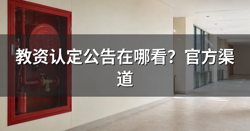 教资认定公告在哪看？官方渠道