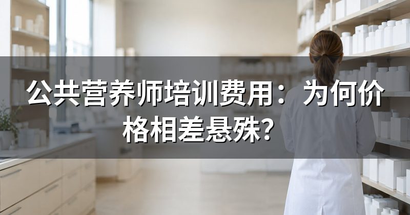 公共营养师培训费用：为何价格相差悬殊？