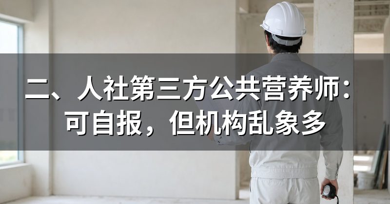 二、人社第三方公共营养师：可自报，但机构乱象多