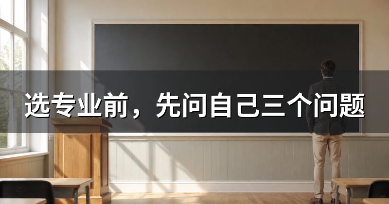 选专业前,先问自己三个问题