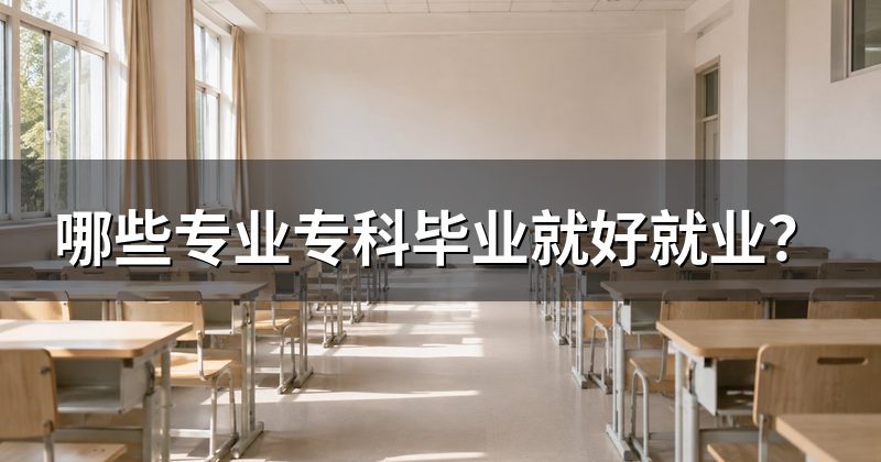 哪些专业专科毕业就好就业?