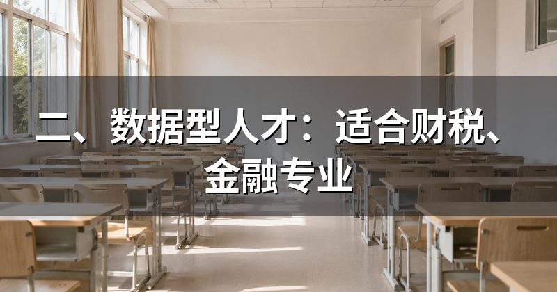 二、数据型人才:适合财税、金融专业