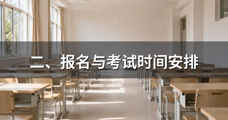 二、报名与考试时间安排