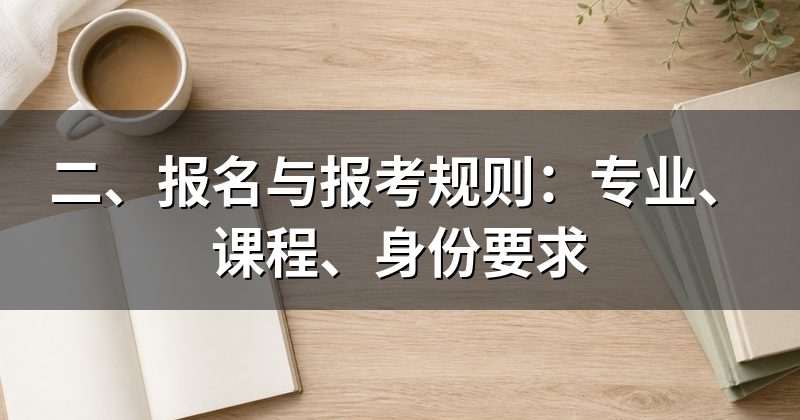 二、报名与报考规则:专业、课程、身份要求