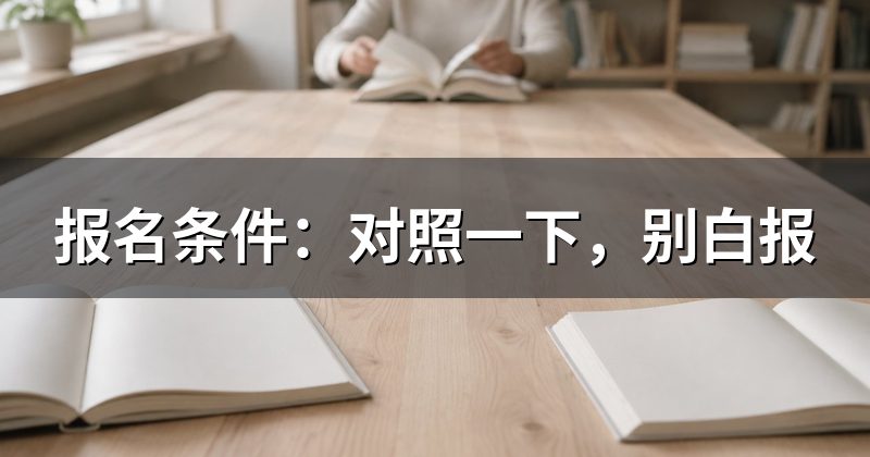 报名条件：对照一下，别白报