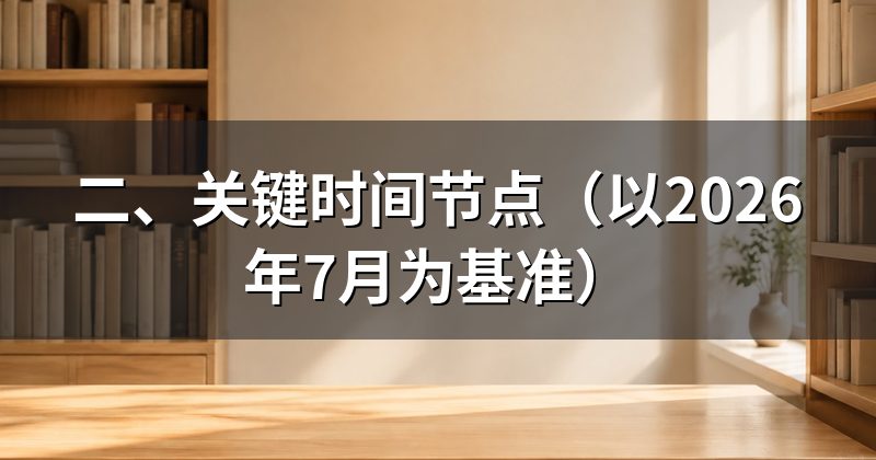 二、关键时间节点(以2026年7月为基准)