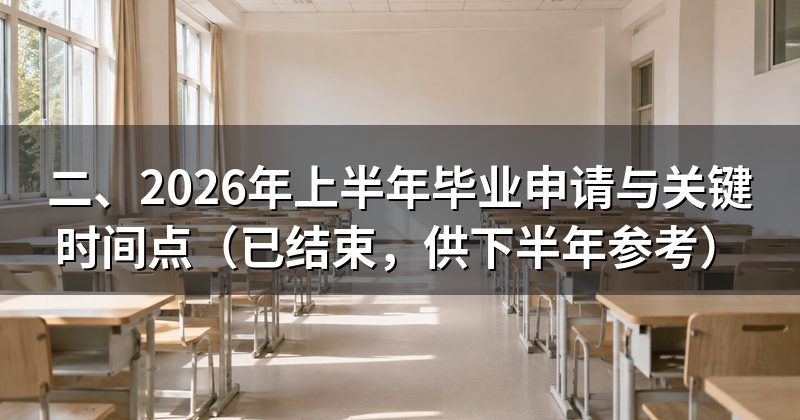 二、2026年上半年毕业申请与关键时间点(已结束,供下半年参考)