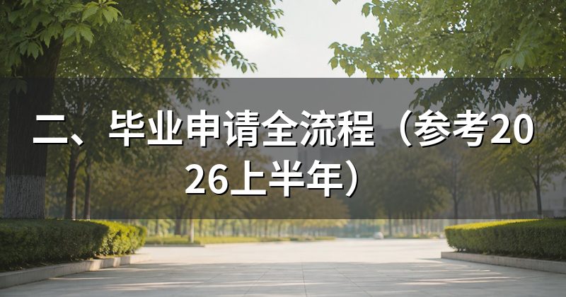 二、毕业申请全流程（参考2026上半年）