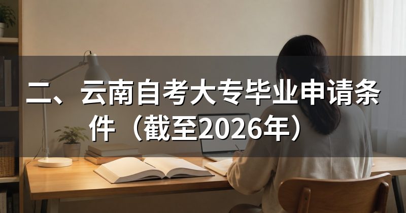 二、云南自考大专毕业申请条件(截至2026年)
