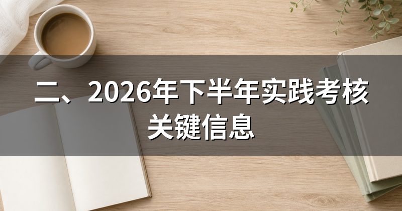 二、2026年下半年实践考核关键信息