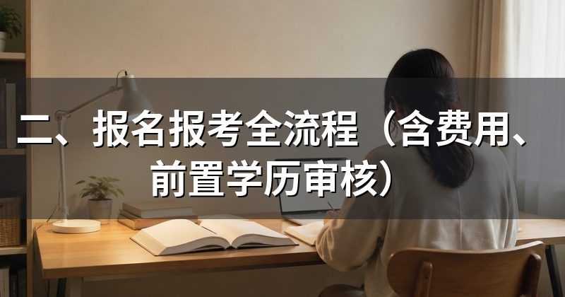 二、报名报考全流程(含费用、前置学历审核)