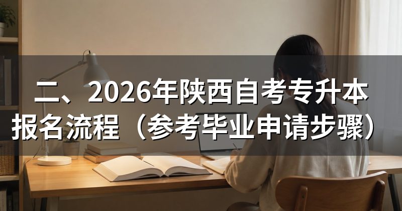 二、2026年陕西自考专升本报名流程（参考毕业申请步骤）