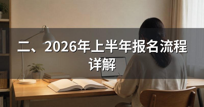 二、2026年上半年报名流程详解