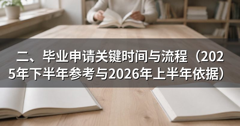 二、毕业申请关键时间与流程(2025年下半年参考与2026年上半年依据)