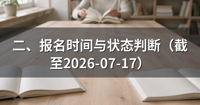 二、报名时间与状态判断（截至2026-07-17）