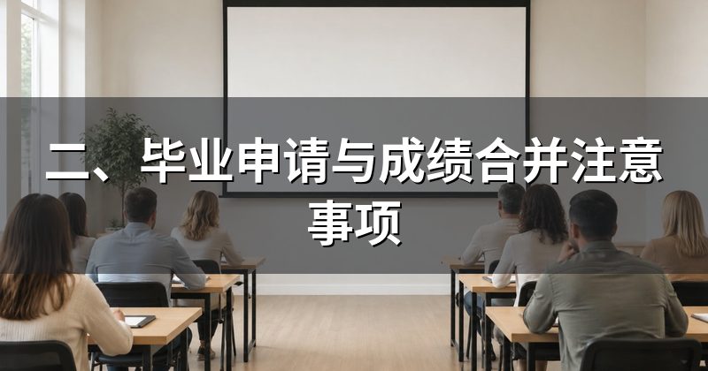 二、毕业申请与成绩合并注意事项