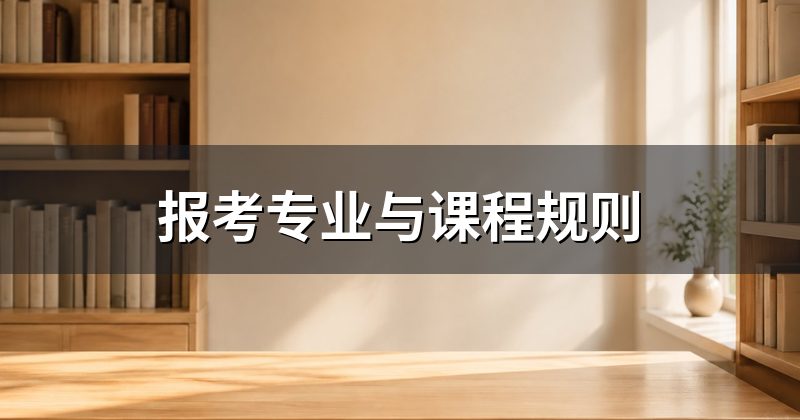 报考专业与课程规则