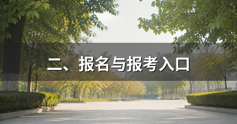 二、报名与报考入口