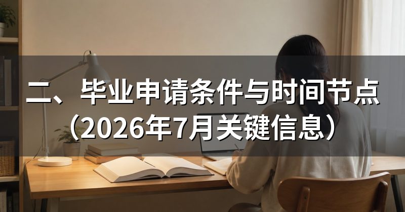 二、毕业申请条件与时间节点(2026年7月关键信息)