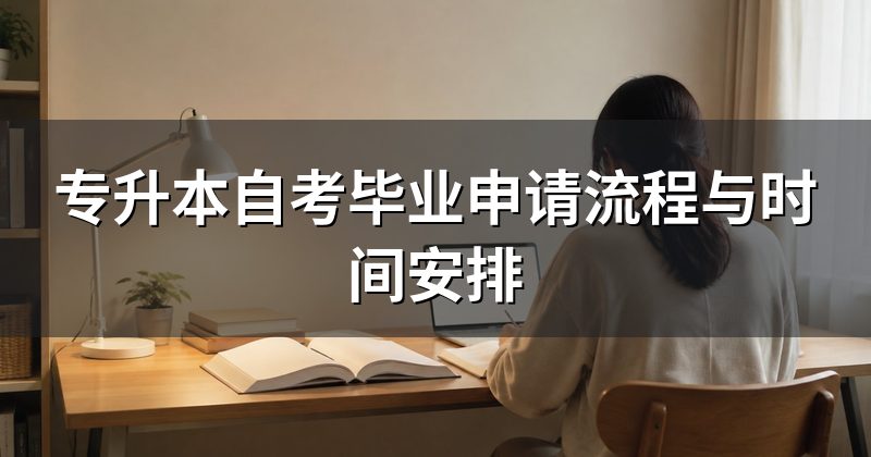 专升本自考毕业申请流程与时间安排