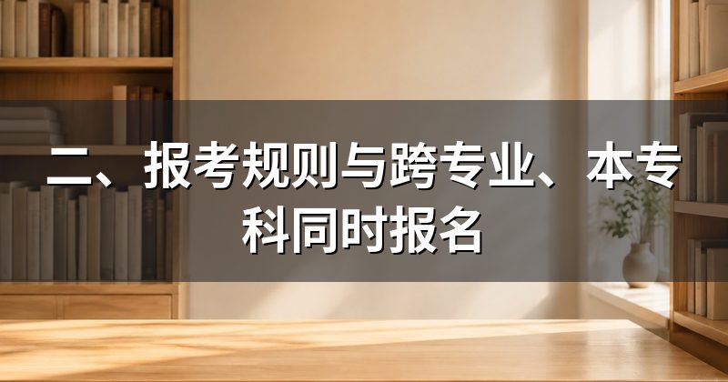 二、报考规则与跨专业、本专科同时报名