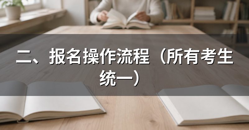二、报名操作流程(所有考生统一)