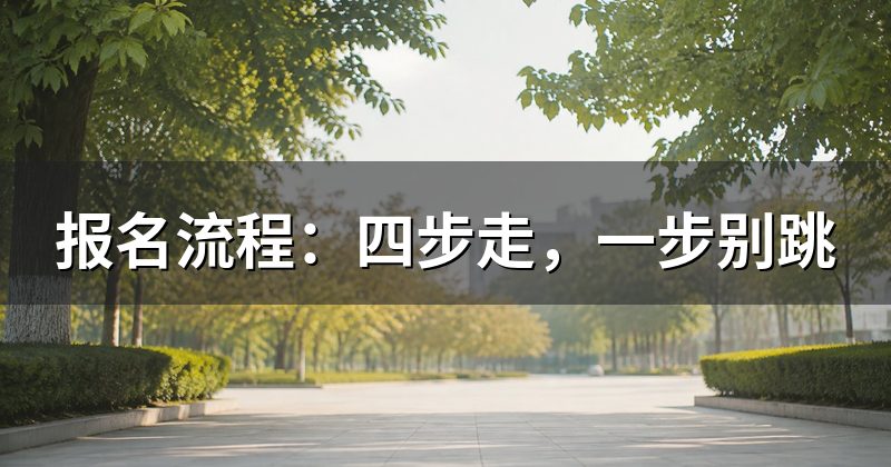 报名流程：四步走，一步别跳
