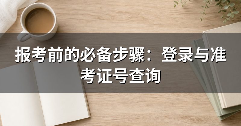 报考前的必备步骤:登录与准考证号查询