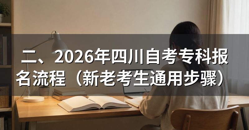 二、2026年四川自考专科报名流程（新老考生通用步骤）