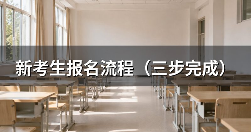 新考生报名流程（三步完成）