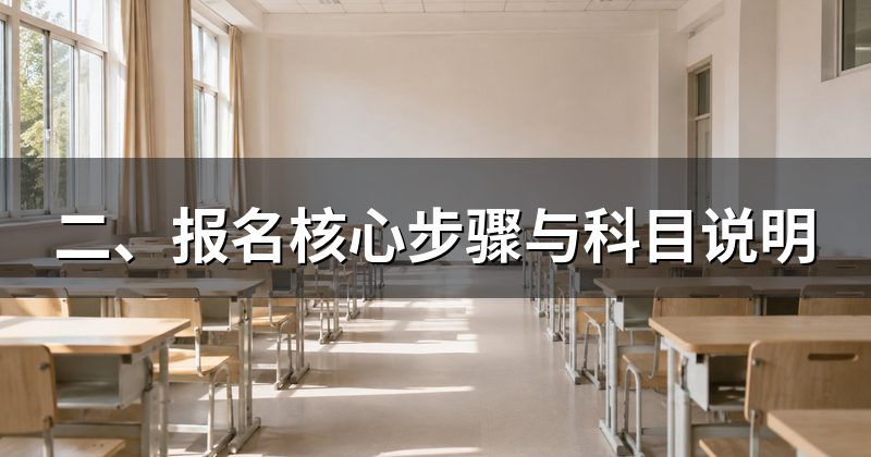 二、报名核心步骤与科目说明