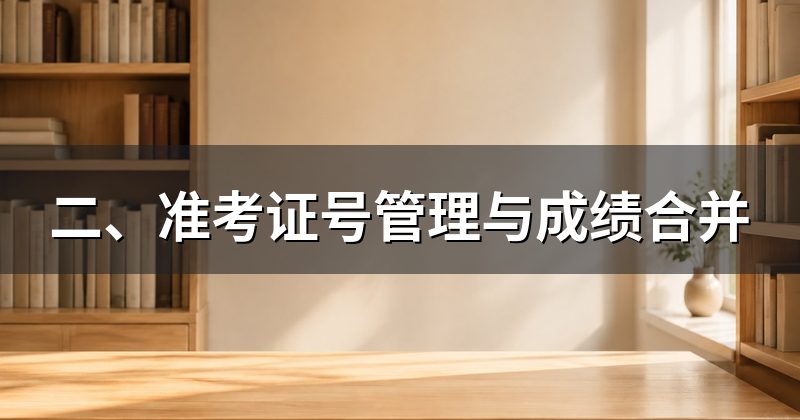 二、准考证号管理与成绩合并