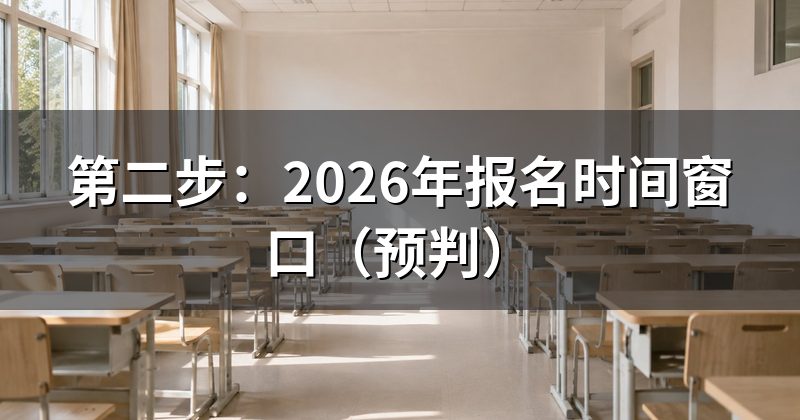 第二步：2026年报名时间窗口（预判）