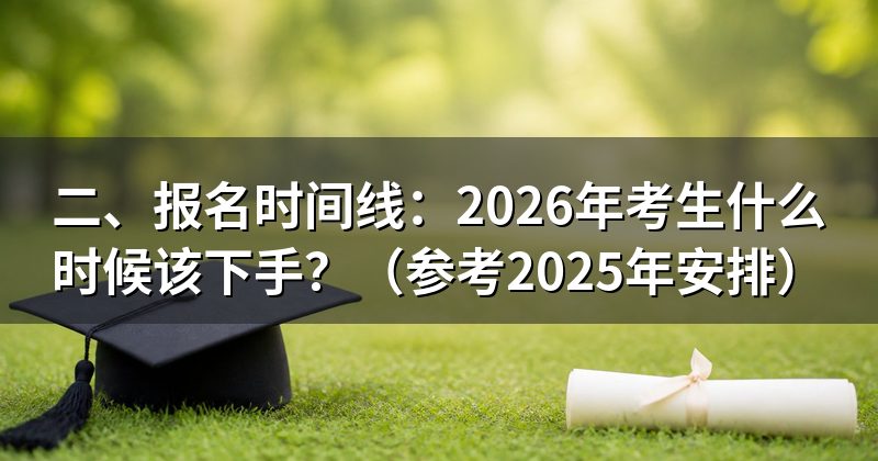 二、报名时间线：2026年考生什么时候该下手？（参考2025年安排）