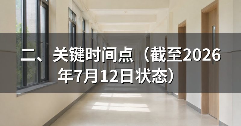 二、关键时间点(截至2026年7月12日状态)