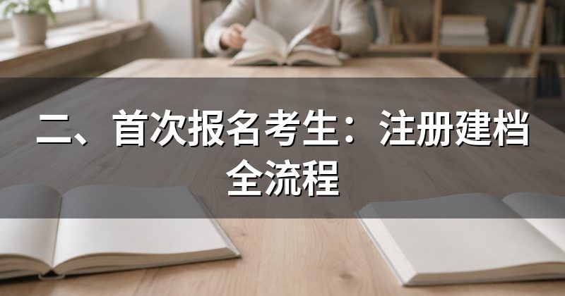 二、首次报名考生:注册建档全流程