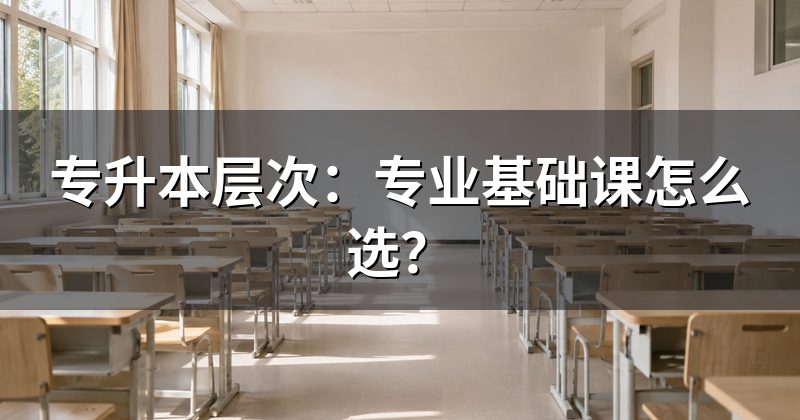 专升本层次:专业基础课怎么选?