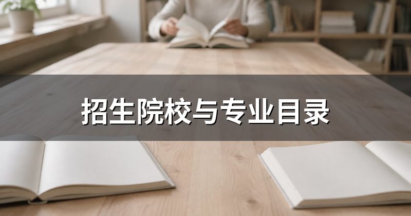 招生院校与专业目录