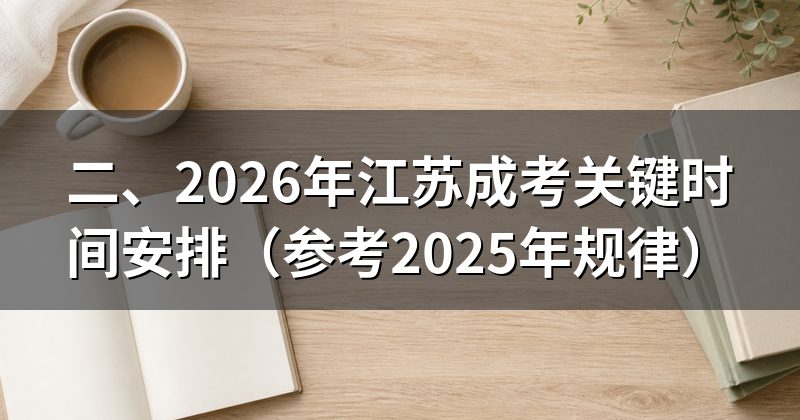 二、2026年江苏成考关键时间安排(参考2025年规律)