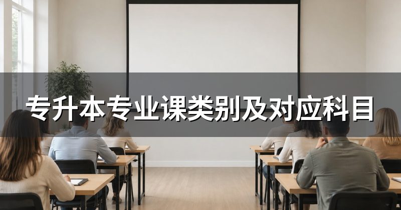 专升本专业课类别及对应科目